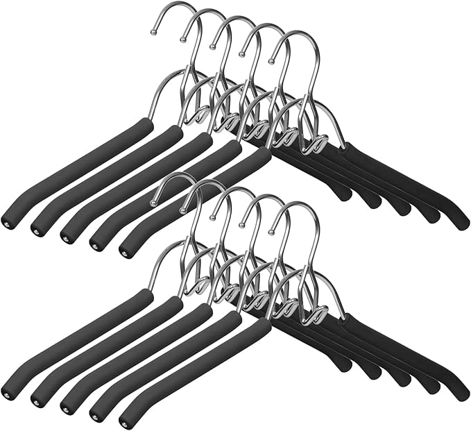 VWV Hangers, Space Saving Hanger, Heavy-Duty Stainless Steel Sweater and Shirt by Designedforluxuryhangers