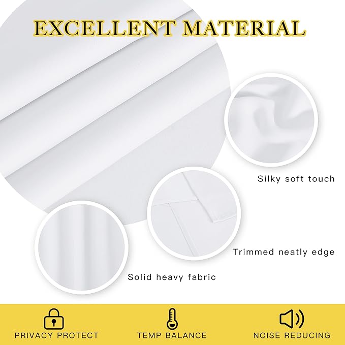 NICETOWN Blackout Drapery Curtain Panel 90 inches Long - Image 2
