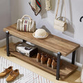 FOLUBAN Entryway Bench, Industrial Shoe Storage Bench by FOLUBAN