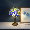 Tiffany Table Lamp Mini Nightstand Lamps Stained Glass Bedside Lamp Wisteria by JGWSMQ