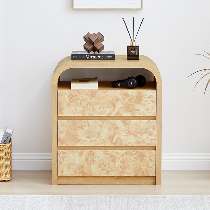 3 Drawer Dresser for Bedroom, Modern Chest of Drawers - Image 3