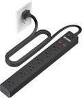 6 Ft Power Strip Surge Protector by Maxpw
