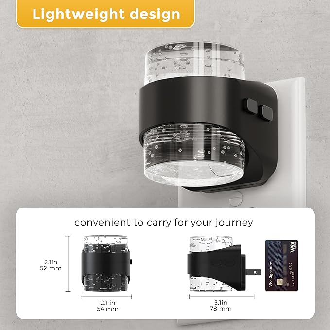 L LOHAS LED Night Light, Bubble Night Lights Plug into Wall, 2 Pack Night Lights - Image 7