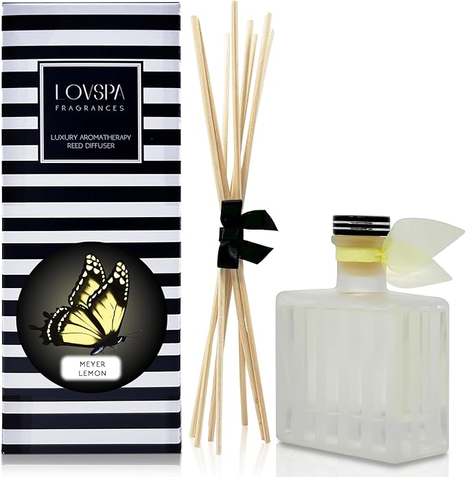 LOVSPA Reed Diffuser Set, Meyer Lemon Scented Oil Diffuser - Image 2