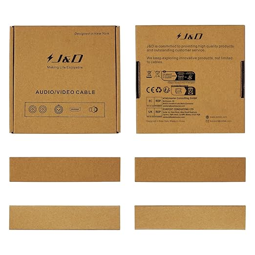J&D Dual 1/4 inch TS to Dual RCA Cable, Heavy Duty 1/4 Male to RCA Male Adapter - Image 8