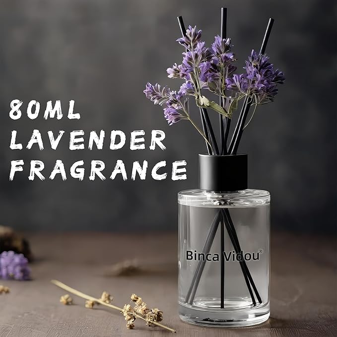 Reed Diffuser, Binca Vidou Lavender Reed Oil Diffusers Set - Image 8