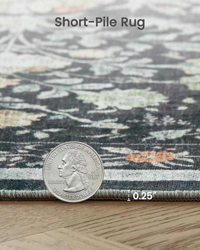 AMADA HOMEFURNISHING 6x9 Area Rugs, Washable Low-Profile Large Living Room Rug - Image 7