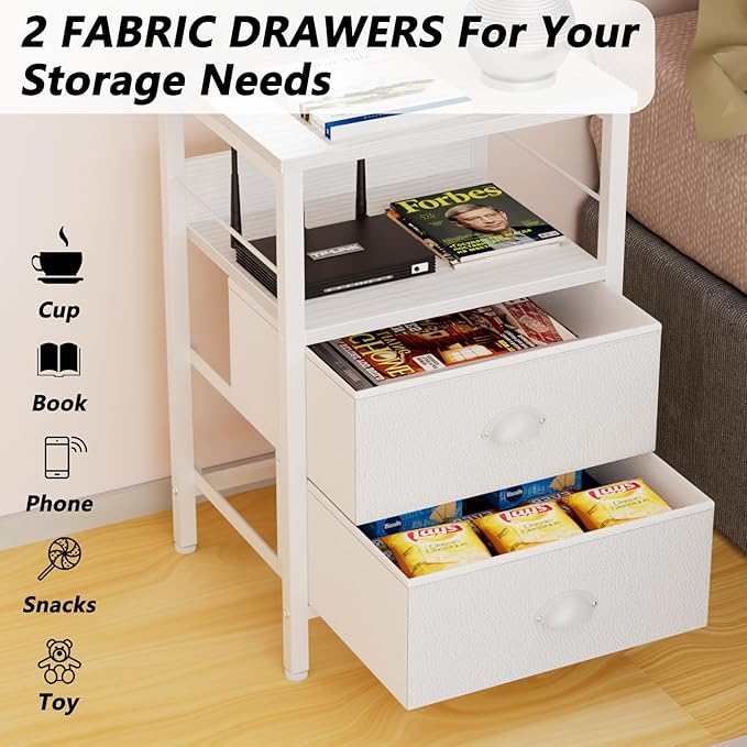 Furologee Nightstand Bedside Table - Image 5