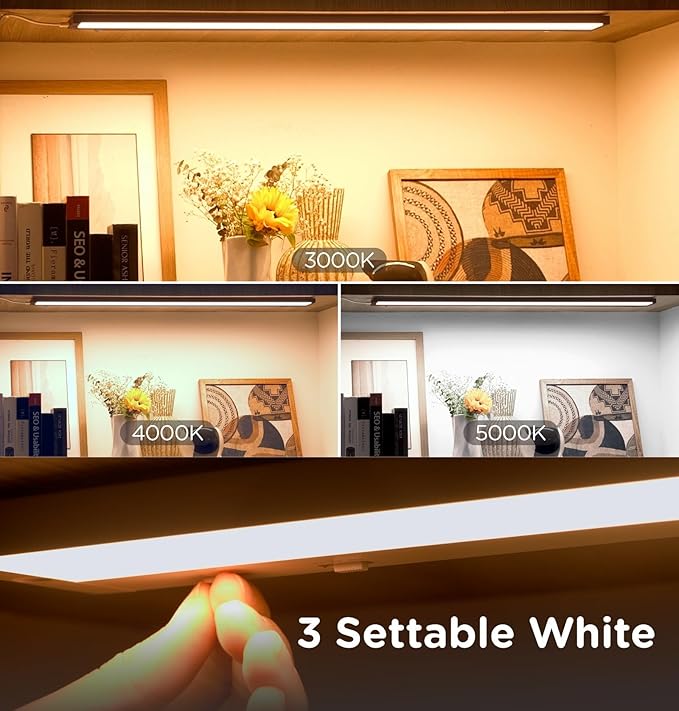 36 Inch Under Cabinet Lighting Plug in, 20W 120V 3 Color 3000K/4000K/5000K - Image 3