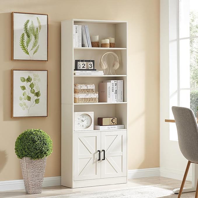 70in Tall Bookshelf 6 Tier Bookcase - Image 6