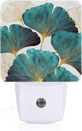FSHVQKD Green Ginkgo Leaves Night Light, Plug Into Wall Decor by Unknown