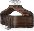 TOPIA HANGER Wooden Coat Hangers 24 Pack, Premium Wood Suit Sweater No Shoulder by TOPIAHANGER