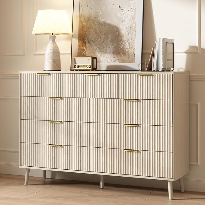 CARPETNAL Fluted 9 Drawer Dresser by CARPETNAL