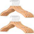 TOPIA HANGER Wooden Coat Hangers 12 Pack, Premium Wood Top Suit Hangers by TOPIAHANGER
