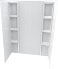 White Acrylic Shower Wall Surround 36"x 60"x 80" by NoahWilliamHome