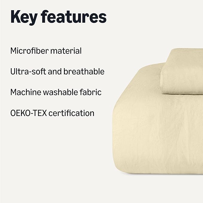 Amazon Basics Brushed Microfiber Comforter Set, Extra Soft - Image 2
