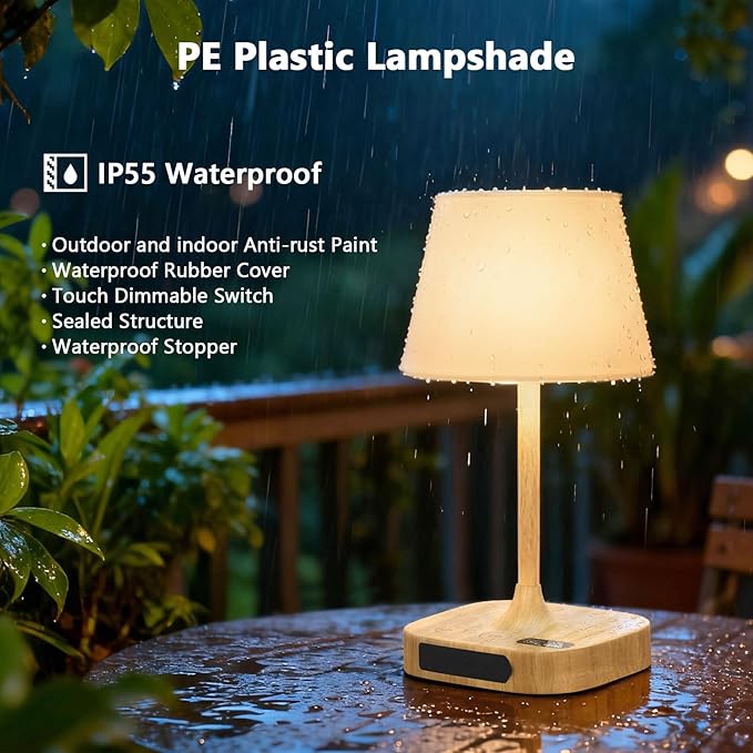 Outdoor Table Lamp - 8000mAh Cordless Rechargeable Battery - Image 5