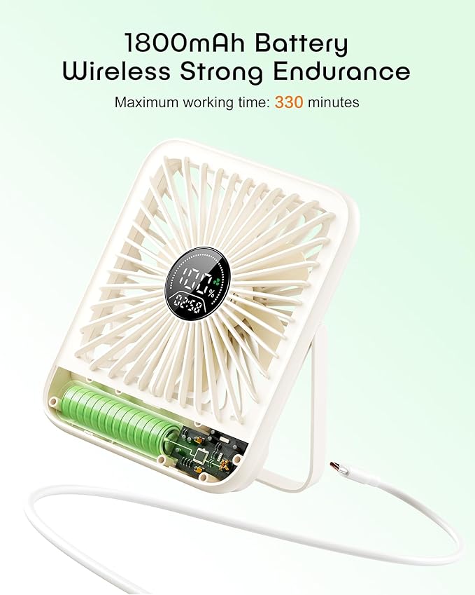 Small Desk Fan Personal Fans，100Speed Adjustable Quiet Small Portable Fan - Image 7