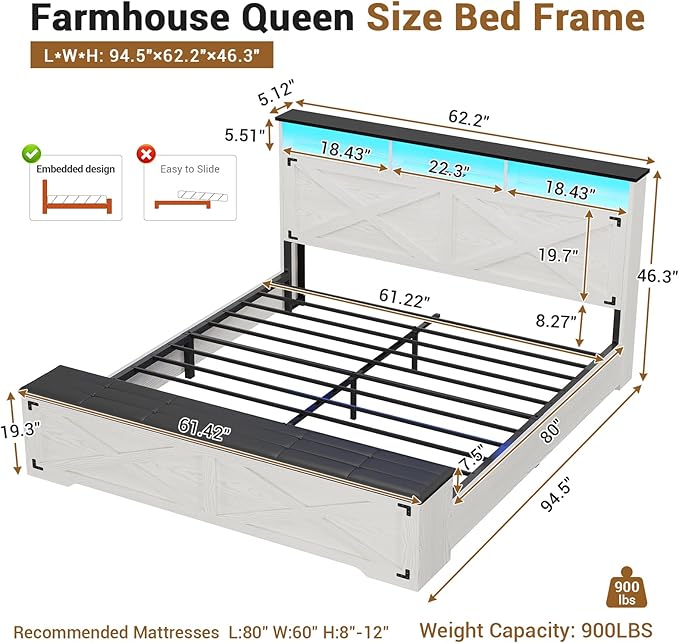 Hasuit Queen Size Bed Frame - Image 2