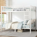 Full Over Full Bunk Bed Frame, Heavy Duty Metal Loft Bed by Unknown
