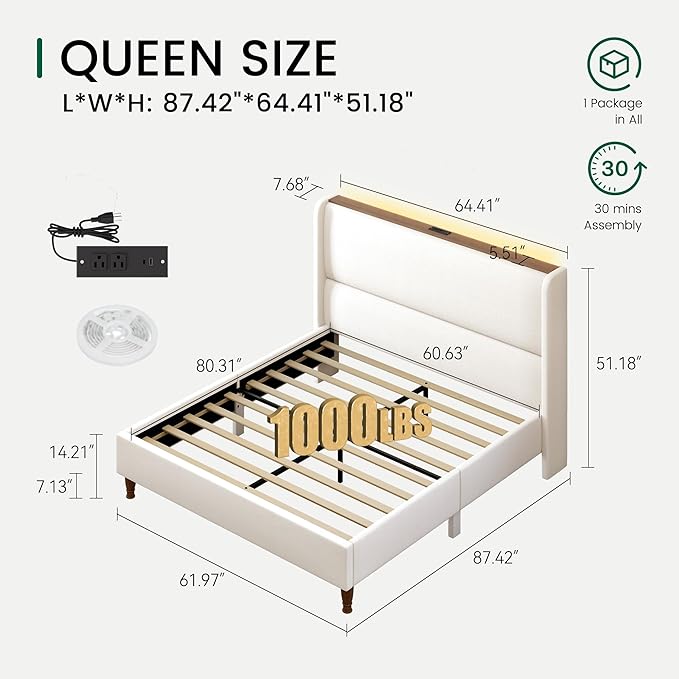 LARMACE Queen Size Bed Frame - Image 2