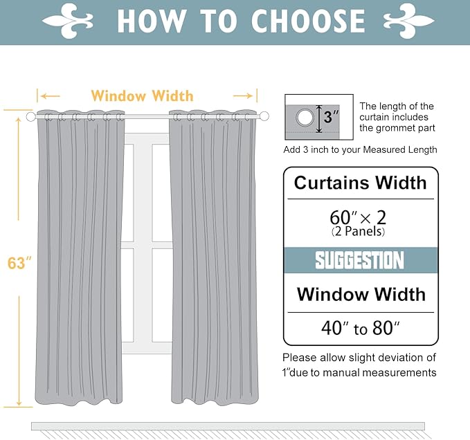 ChrisDowa 100% Blackout Curtains 63 inch Long - Image 5
