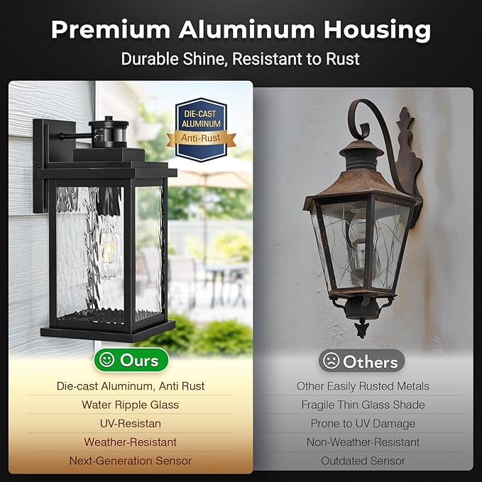 VIANIS Large Advanced Motion Sensor Outdoor Lights, Aluminum Waterproof Porch - Image 7
