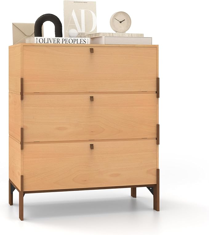 Stackable 3 Drawers Dresser, Customizable Chest of Drawers - Image 9