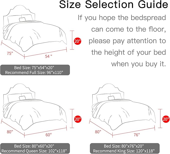 CHIXIN Bedspread Coverlet Quilt Set Full Size - Image 4