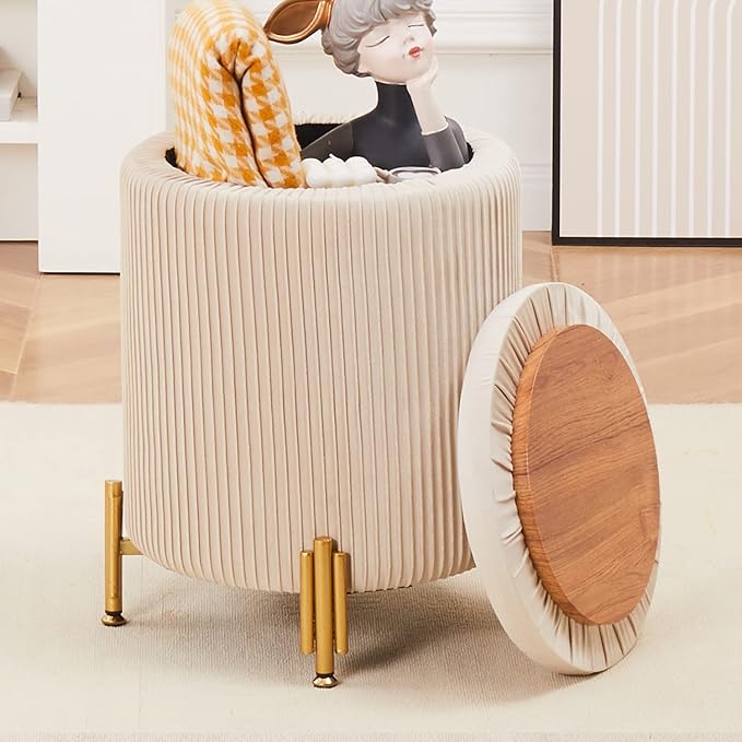 Mxfurhawa Round Ottoman Foot Stool by Mxfurhawa
