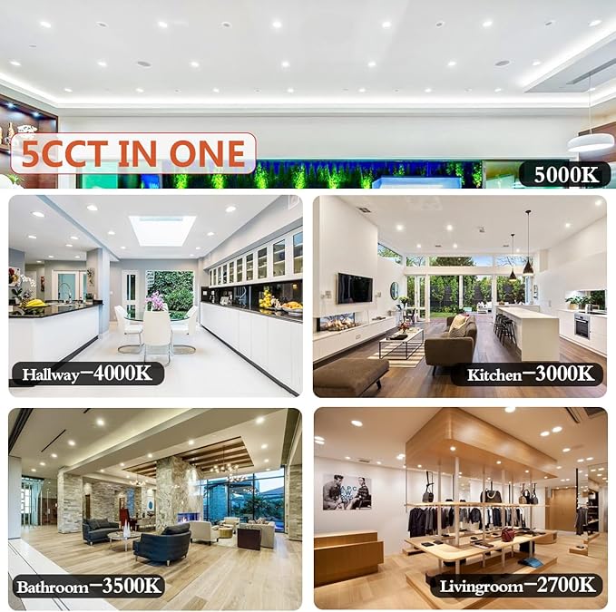 MKUJOO 48 Pack 4 Inch Ultra-Thin LED Recessed Ceiling Light - Image 7