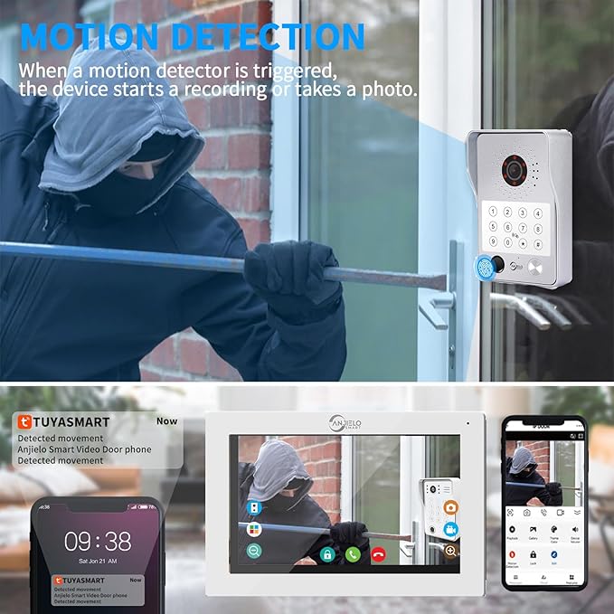Wired Video Door Phone Apartment Intercom System, 7 Inch Touch Monitor - Image 7