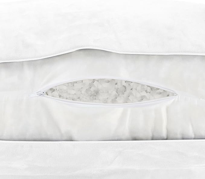 Husband Pillow White, Original Reading Pillow in Bed Rest Chair, Shredded - Image 7
