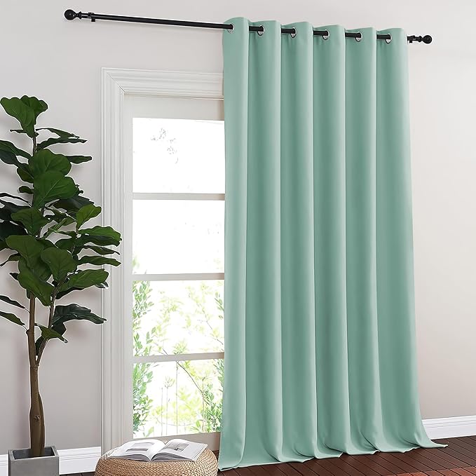 NICETOWN Room Divider Curtain 132 Inches Long, Wide Blackout Sliding Door - Image 7