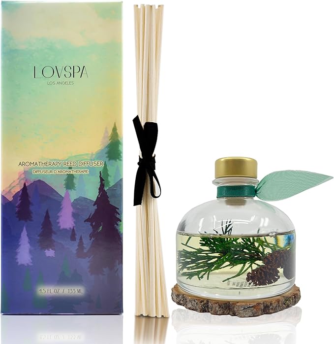 LOVSPA Reed Diffuser Set, Winter Forest Pine Scented Oil Diffuser - Image 2