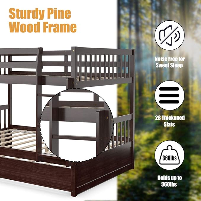 KOMFOTT Wood Full Over Full Bunk Bed - Image 8