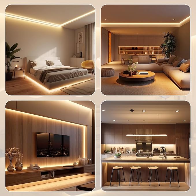 COB LED Strip Light Warm White, 66ft Dimmable 3000K Super Bright White Led - Image 9