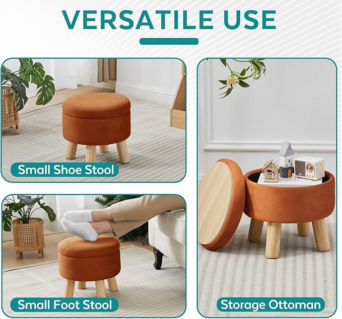 FIMIVIBI Small Foot Stool Ottoman - Image 5