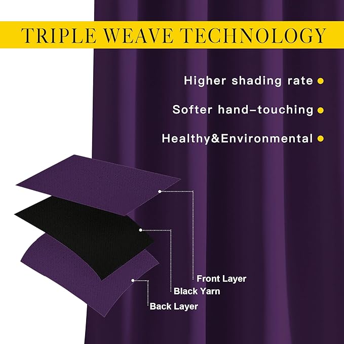 NICETOWN Blackout Curtain Panels 95" L - Image 3