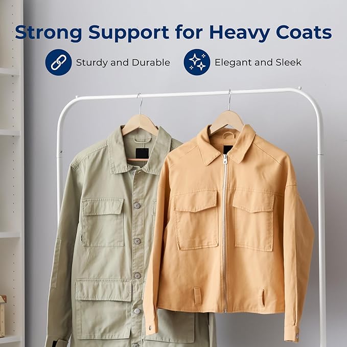 SereneLife 10-Pack Wooden Coat Hangers – Durable Suit Hangers - Image 4