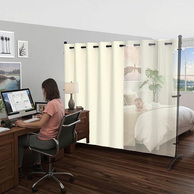 Room Divider, Curtain Privacy Screen - Image 6