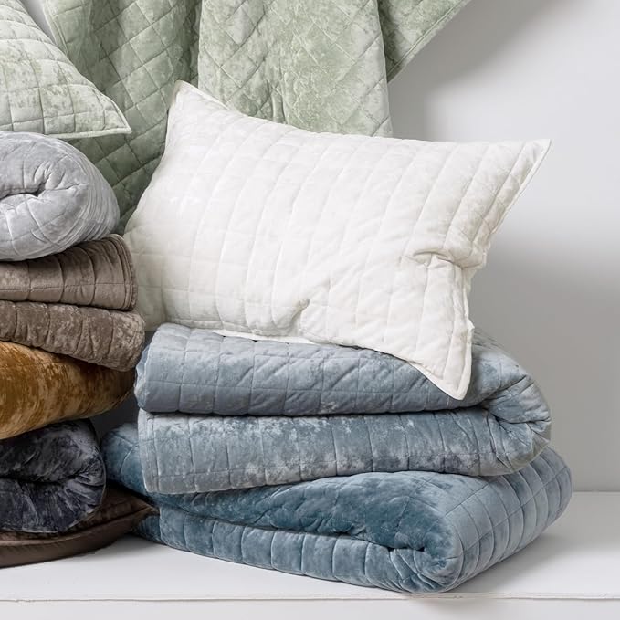 RECYCO Luxury Velvet Quilt Set Twin/Twin XL Size Bedding Sets, Ultra Soft - Image 6