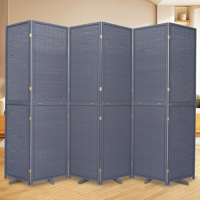 Bamboo Room Divider Folding Privacy Screens, Wall Divider by JVVMNJLK