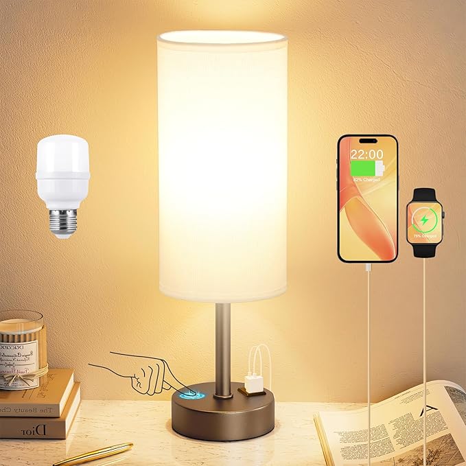 Bedside Touch Table Lamps for Bedroom Nightstand - Image 8