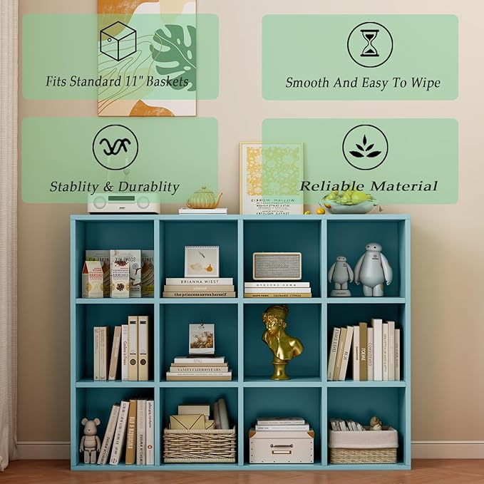 OSCHF 12-Cube Storage Shelf Bookcase - Image 4