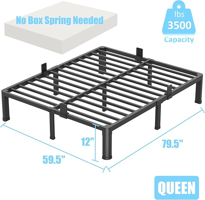 FUIOBYVV 12 Inch Queen Bed Frame - Image 3