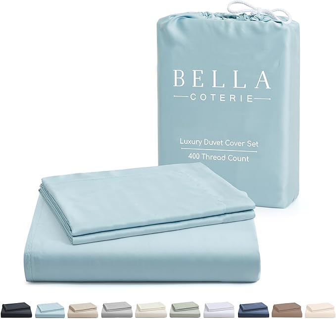 Bella Coterie Luxury Bamboo Viscose Queen Size Duvet Cover Set | 100% by BC