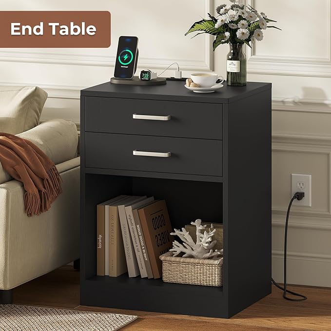 ADORNEVE Night Stand Set 2, Night Stands - Image 2