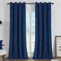 Joydeco Royal Blue 100% Blackout Curtains 90 Inch 2 Panels, Luxury Thermal by JOYDECO