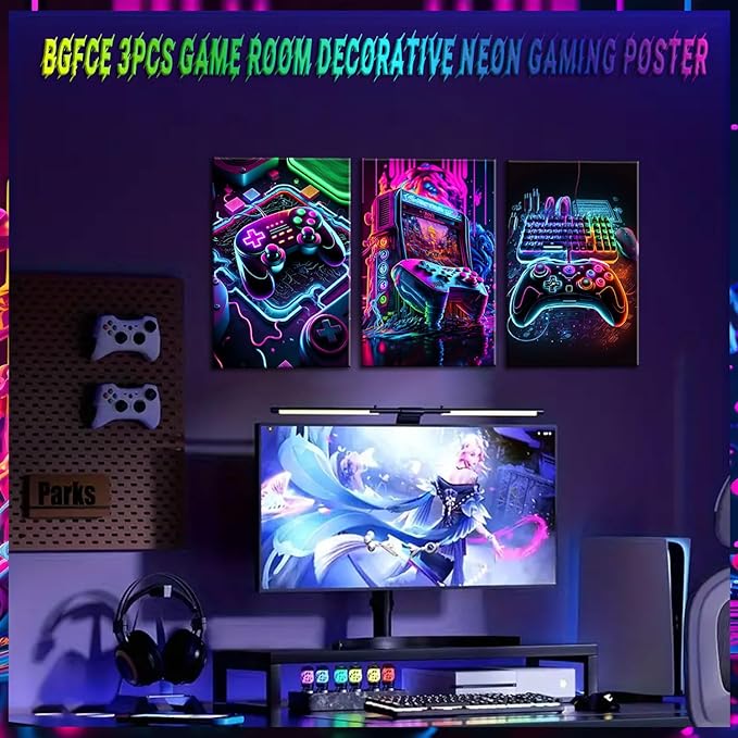 Game Room Decor Posters Set of 3 - Image 5